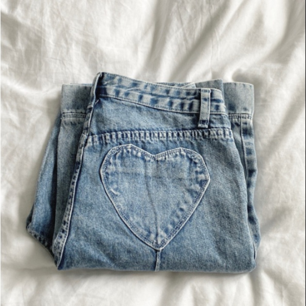 Heart denim jeans